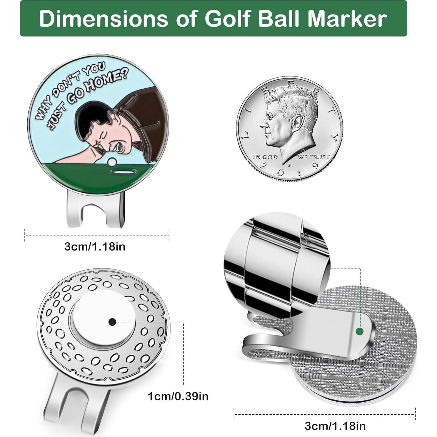 Marcador de Pelota de Golf Acebirdie con Clip para Sombrero