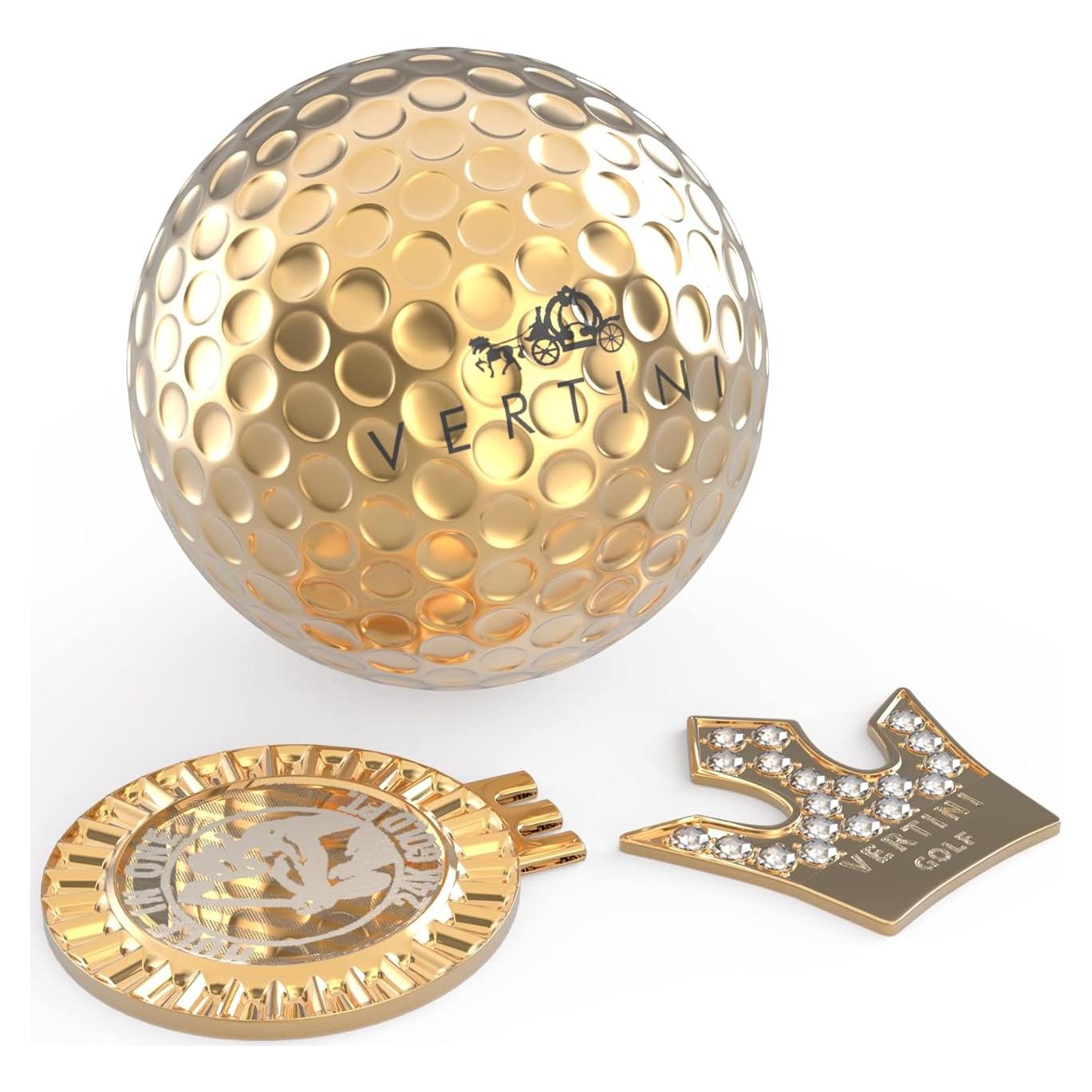 Juego de Golf de Lujo Vertini con Bola y Marcador Dorado