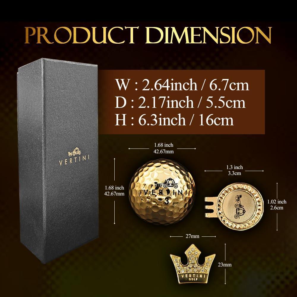 Juego de Golf de Lujo Vertini con Bola y Marcador Dorado