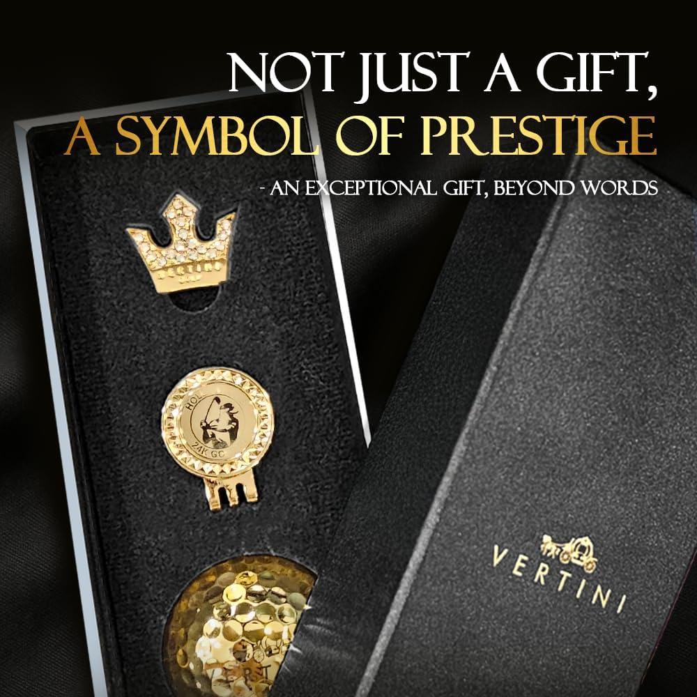 Juego de Golf de Lujo Vertini con Bola y Marcador Dorado