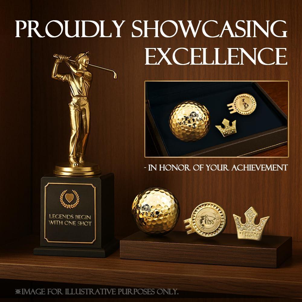 Juego de Golf de Lujo Vertini con Bola y Marcador Dorado