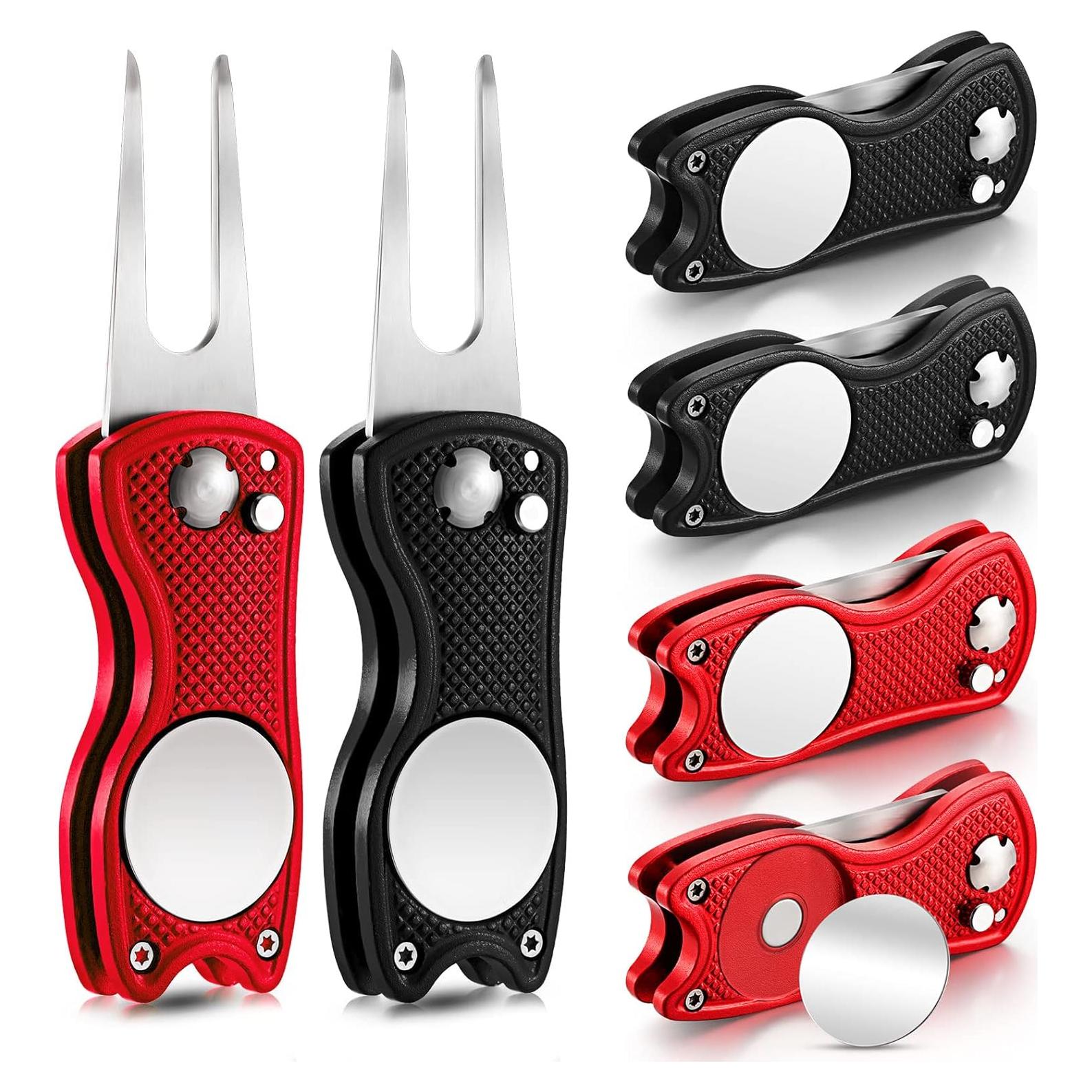 6 Herramientas de Reparación de Golf Skylety Plegables Acero Inoxidable