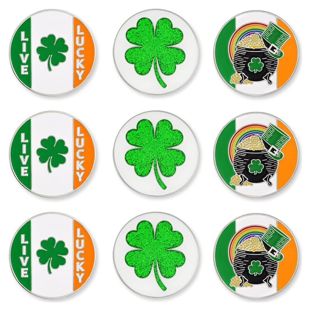 Juego de 9 Marcadores de Pelotas de Golf PinMart - Magnéticos