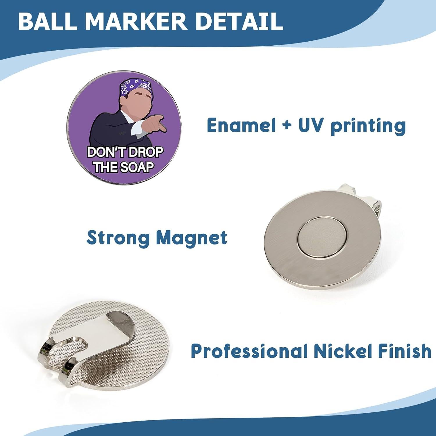 Marcador de Pelota de Golf PuGez con Clip Magnético 3.2 cm