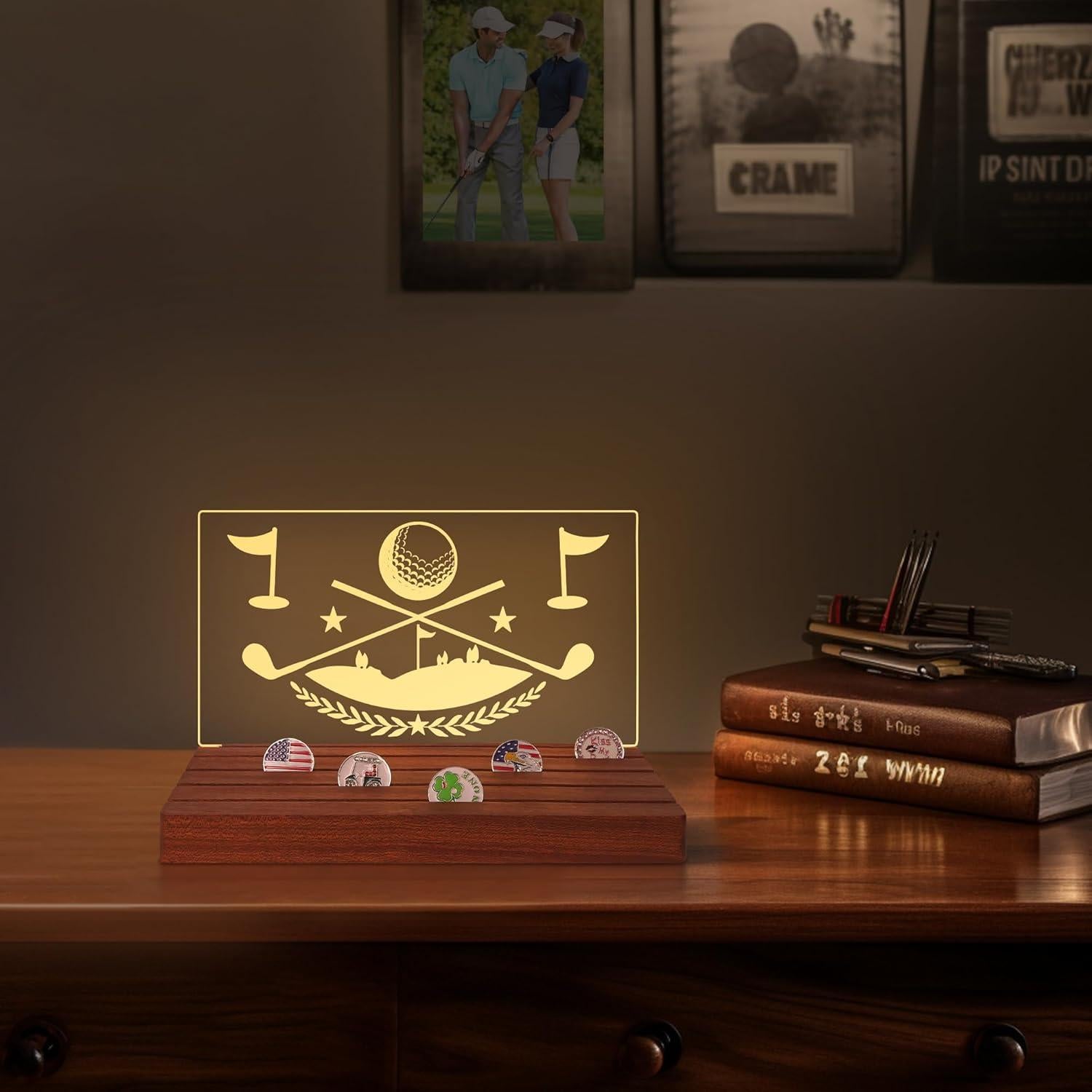 Exhibidor Iluminado de Marcadores de Pelotas de Golf CoolGift Mart