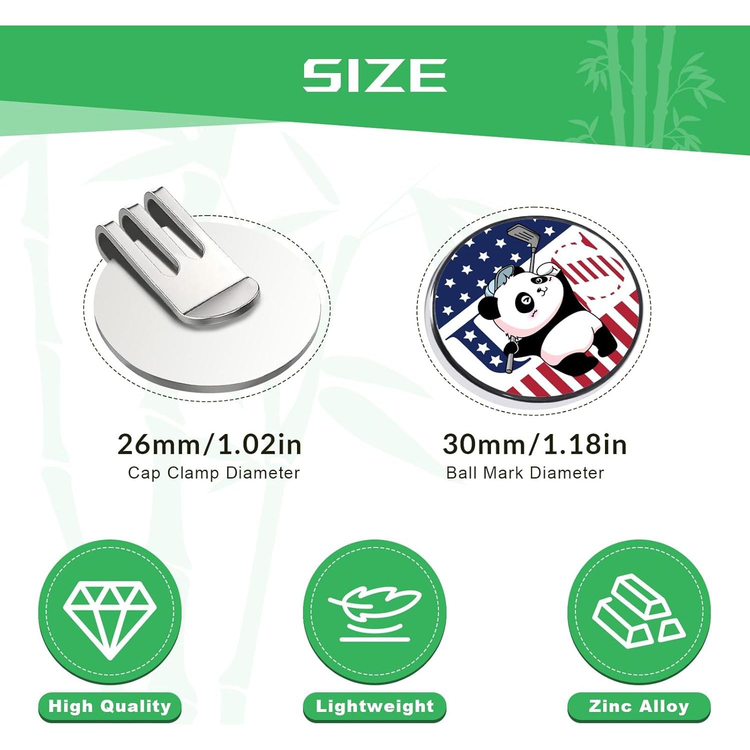 Clip Magnético Marcador de Pelotas de Golf OlibaDu Panda