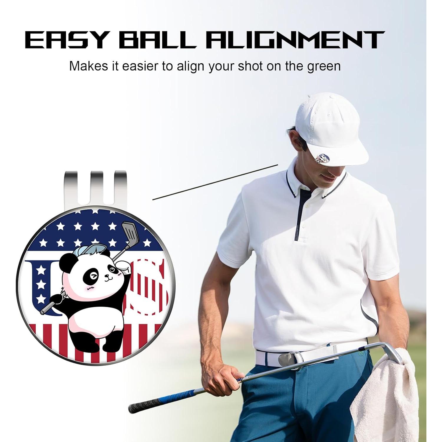 Clip Magnético Marcador de Pelotas de Golf OlibaDu Panda
