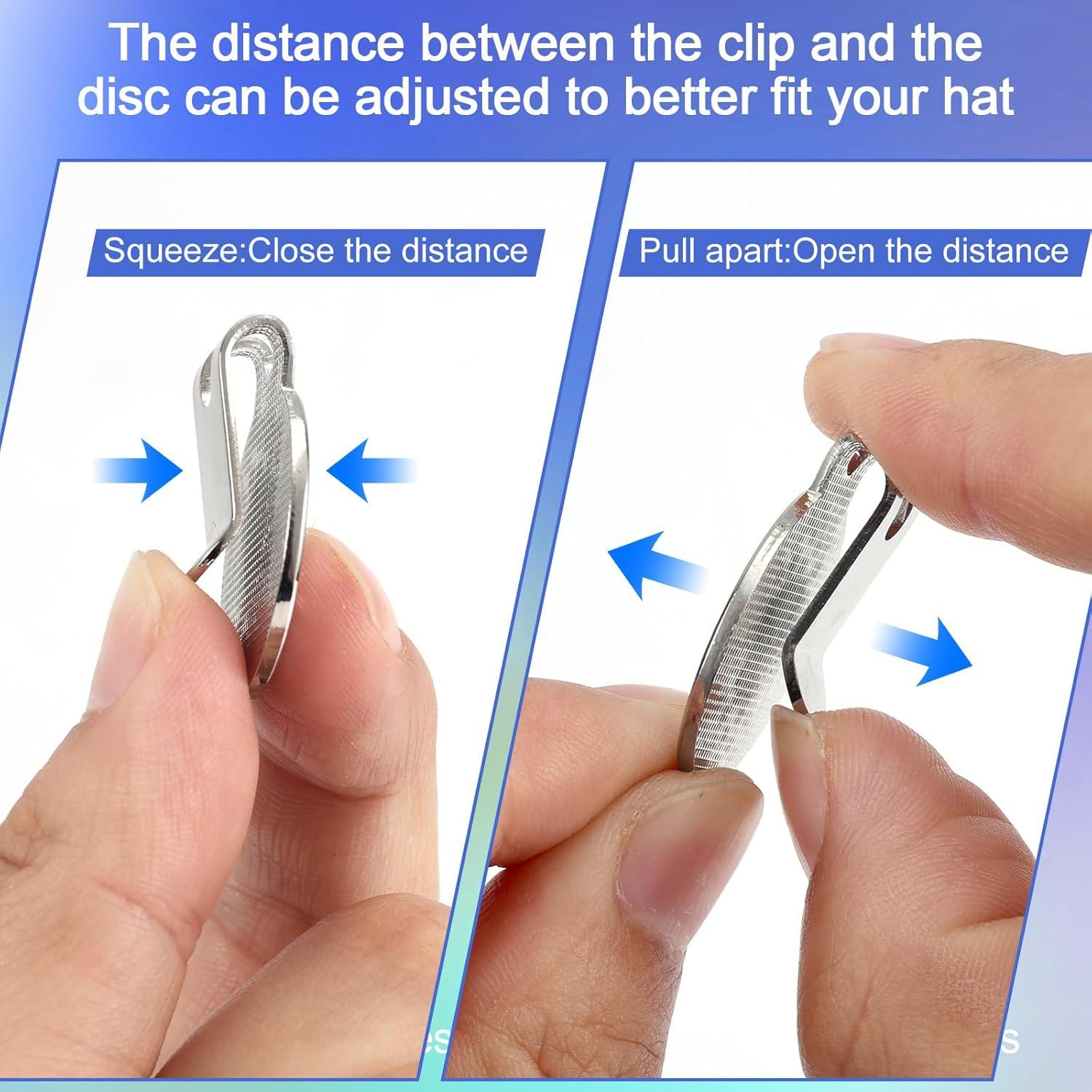 6 Clips de Sombrero con Marcador de Golf Gosknor Plata