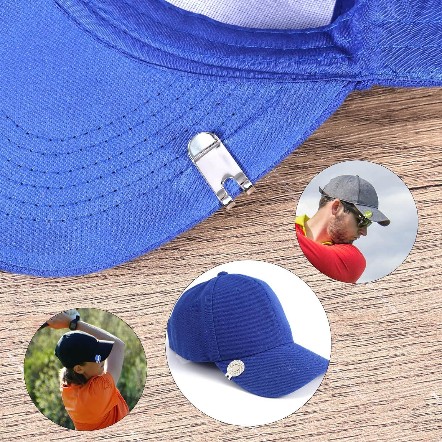 6 Clips de Sombrero con Marcador de Golf Gosknor Plata