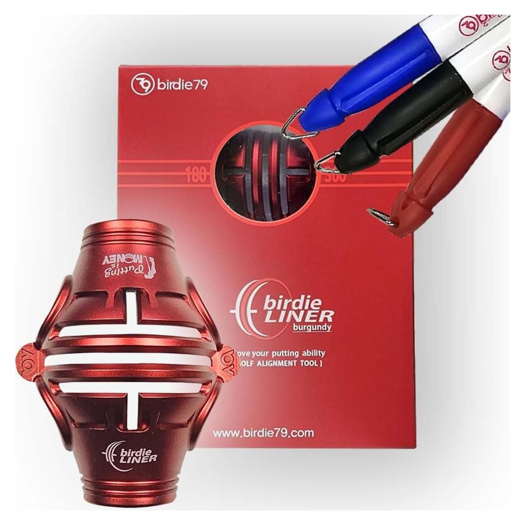 Kit de Alineación de Pelotas de Golf BIRDIE79 Burdeos 360°