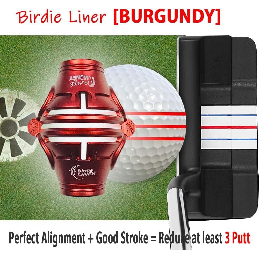 Kit de Alineación de Pelotas de Golf BIRDIE79 Burdeos 360°