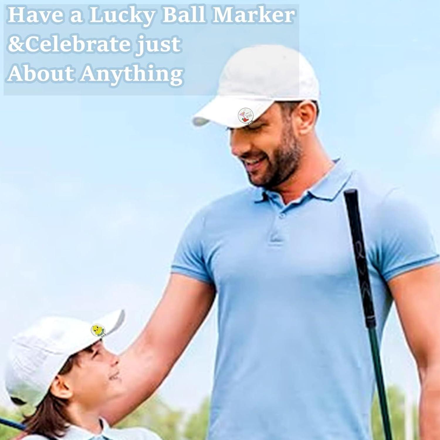 Marcadores de Pelotas de Golf Amy Sport - Diseño Variado, 9 y Vino