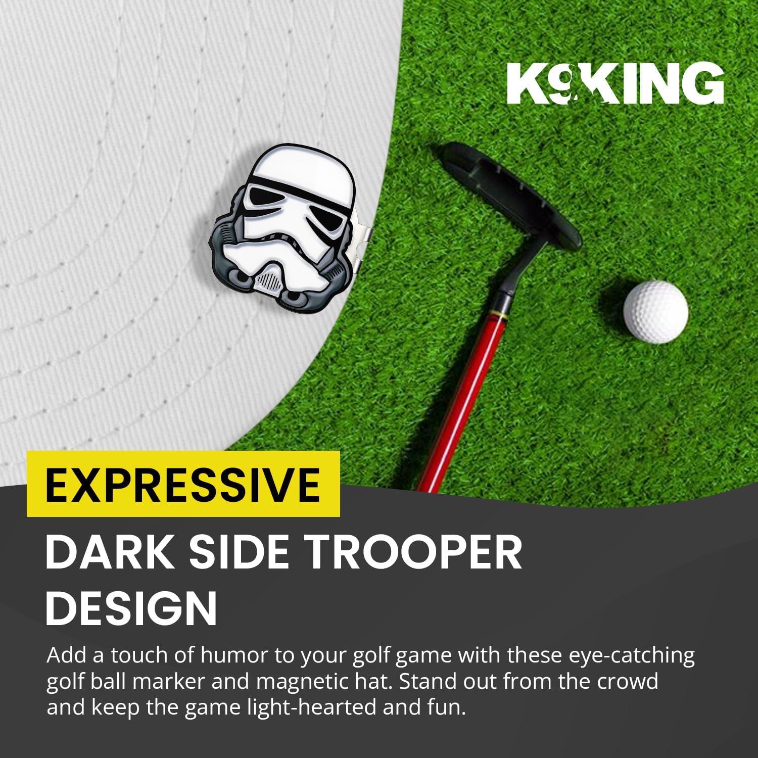 Marcador de Pelota de Golf K9King Dark Side Trooper con Clip Magnético