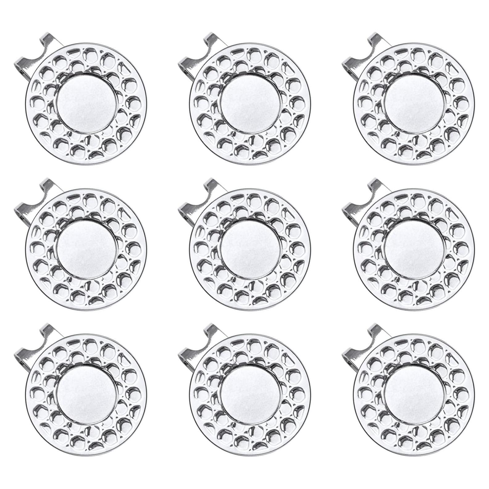 Clip Magnético para Marcador de Pelotas de Golf FINGER TEN - 9 Pcs Plata