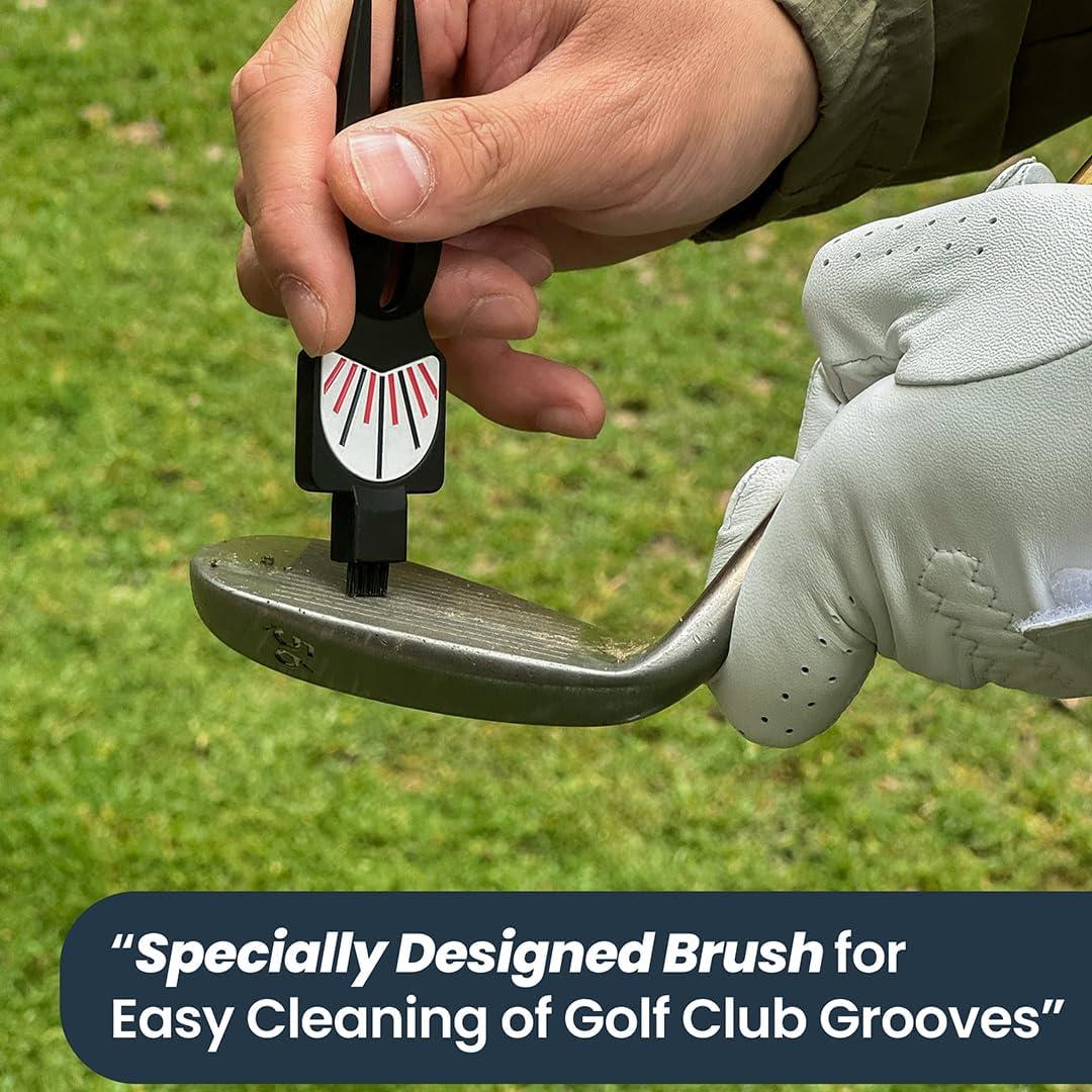 Herramienta de Reparación de Divot PUR3 Golf 4 en 1 con Cepillo