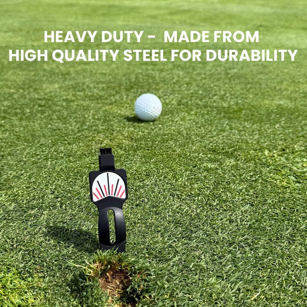 Herramienta de Reparación de Divot PUR3 Golf 4 en 1 con Cepillo