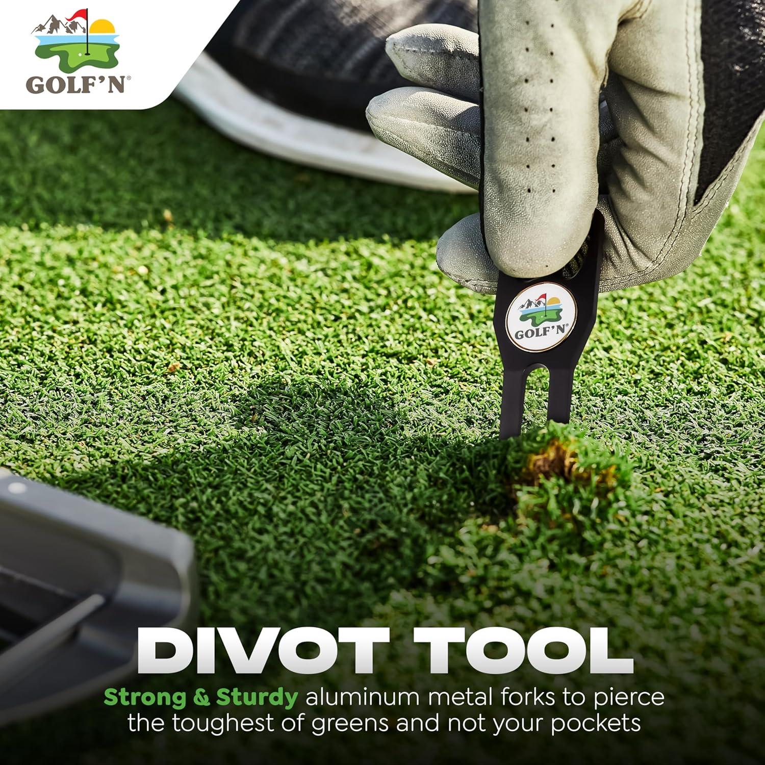 Herramienta de Divot Golf'N de Aluminio con Marcador Magnético