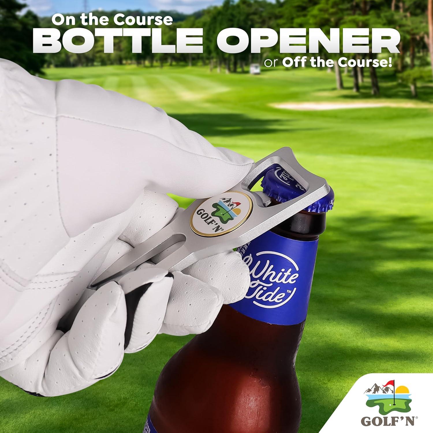 Herramienta de Divot Golf'N de Aluminio con Marcador Magnético