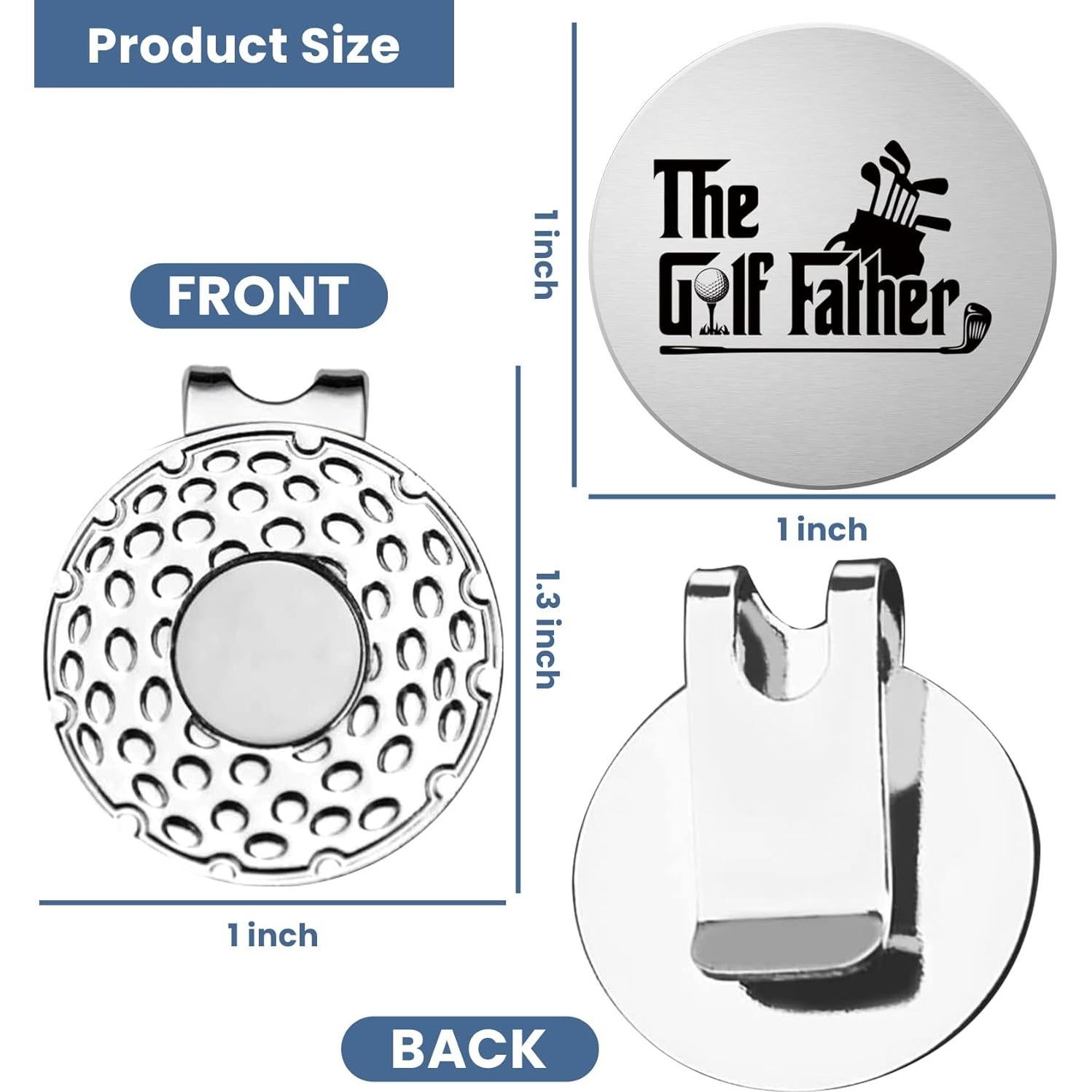 Funny Golf Ball Marker with Magnetic Hat Clip, A Perfect Golf Gift for Men Men,First for New Dad for Husband,Dad,Grandpa,Golf Lovers