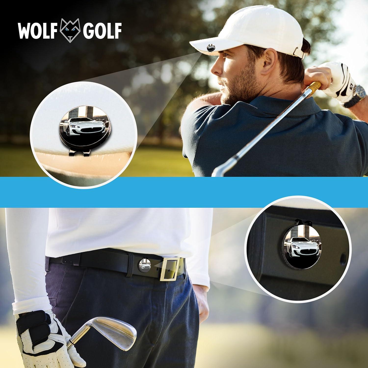 Clip Magnético para Sombrero con Marcador de Golf Personalizado - Wolf Golf