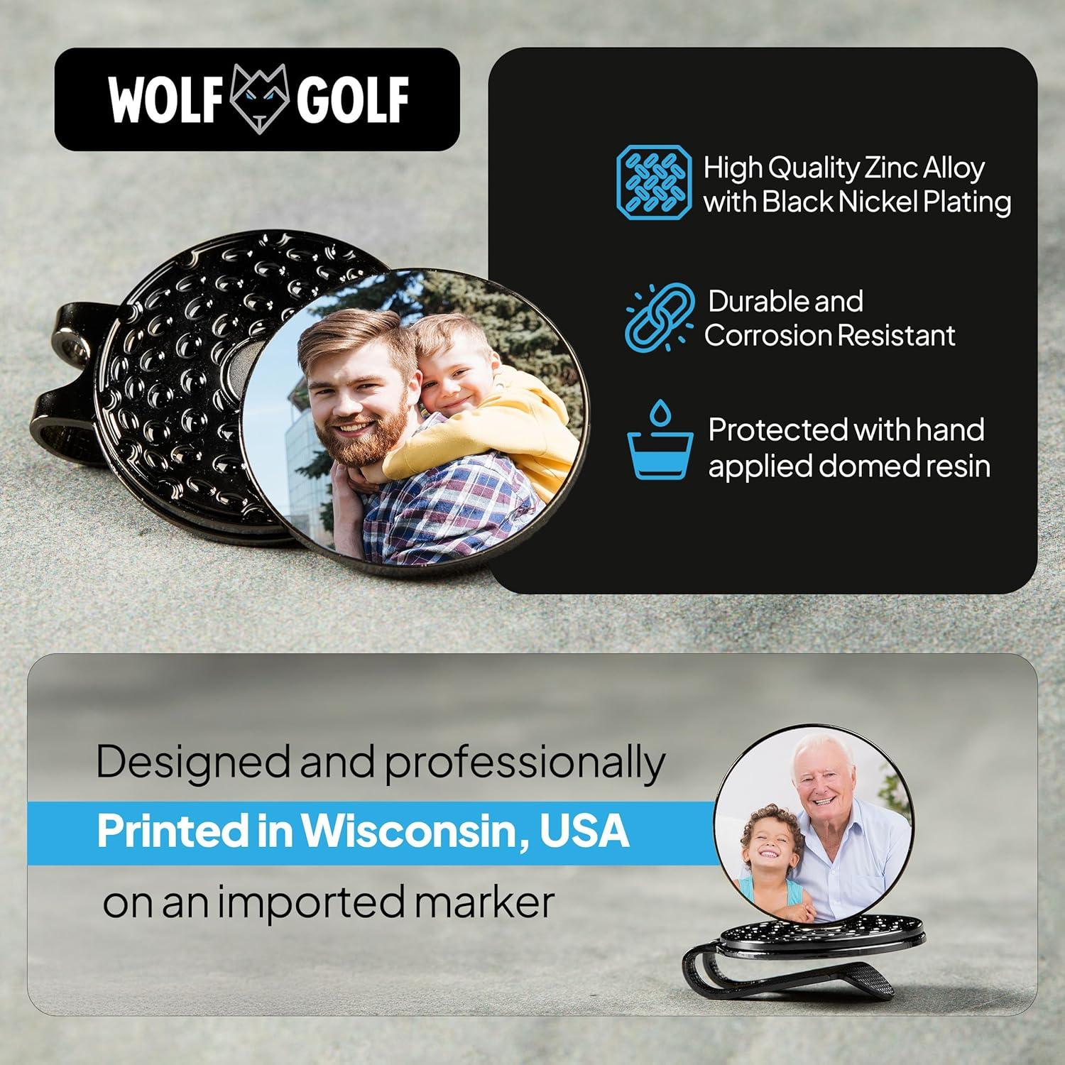 Clip Magnético para Sombrero con Marcador de Golf Personalizado - Wolf Golf