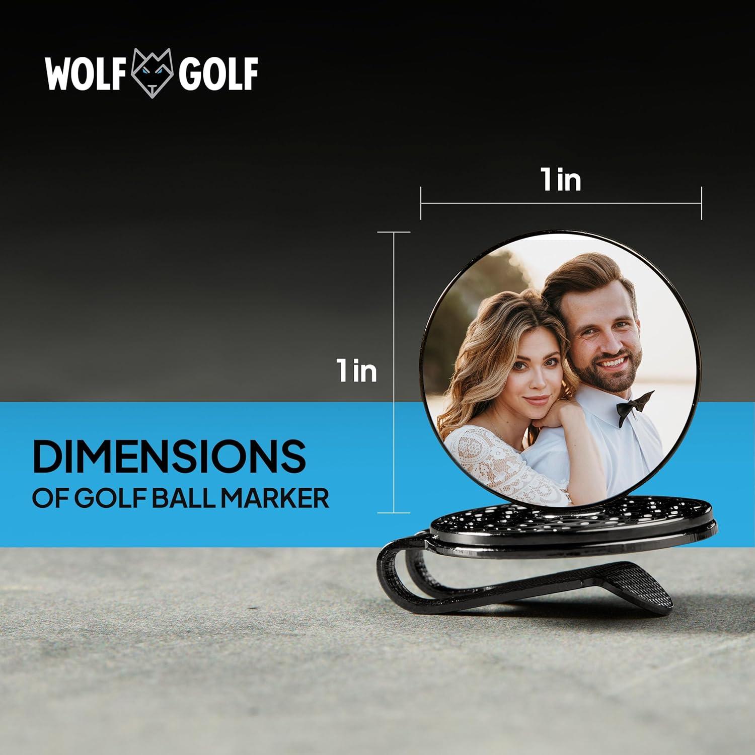 Clip Magnético para Sombrero con Marcador de Golf Personalizado - Wolf Golf
