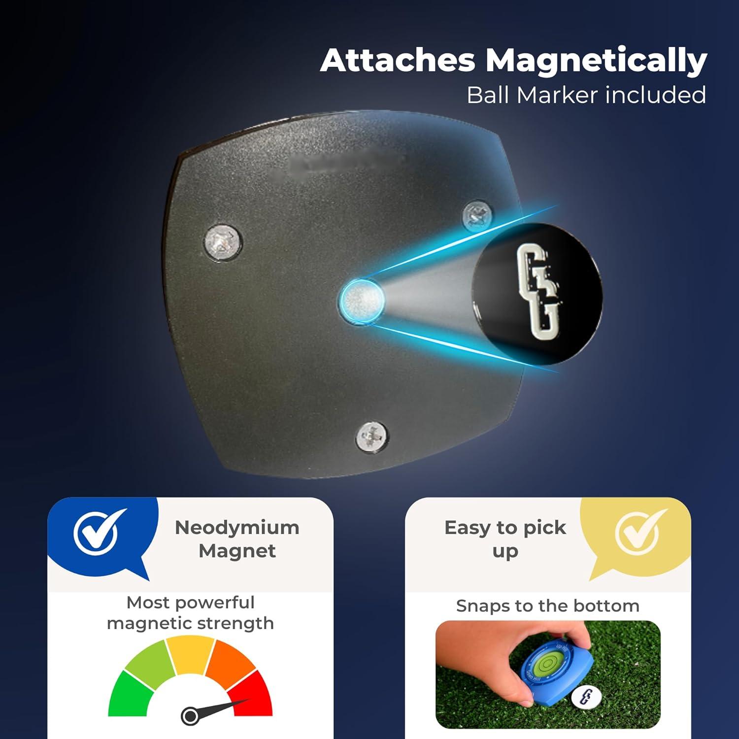 Lector de Green Grady Golf con Marcador de Pelota Magnético