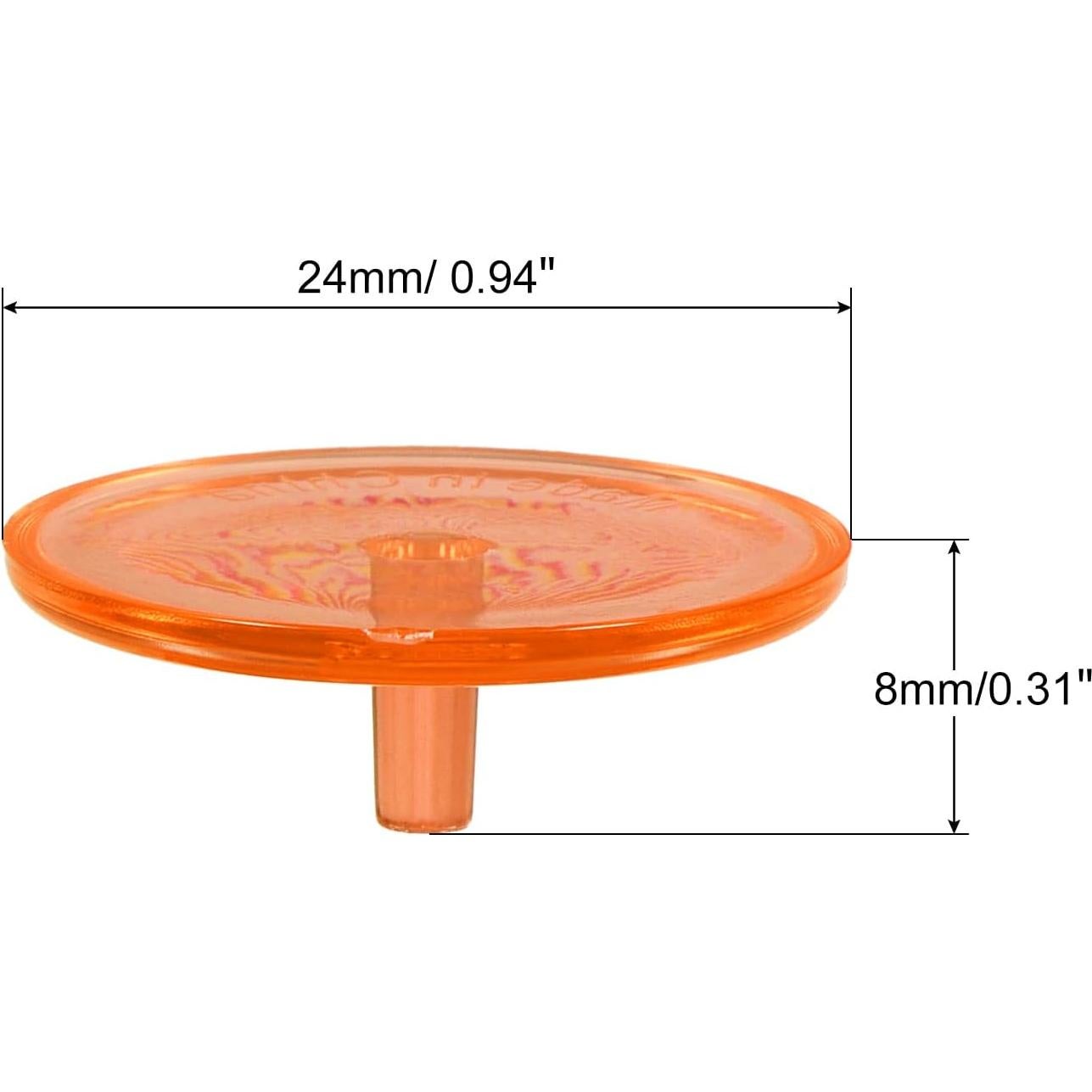 Marcador de Pelota de Golf PATIKIL Naranja Redondo Transparente