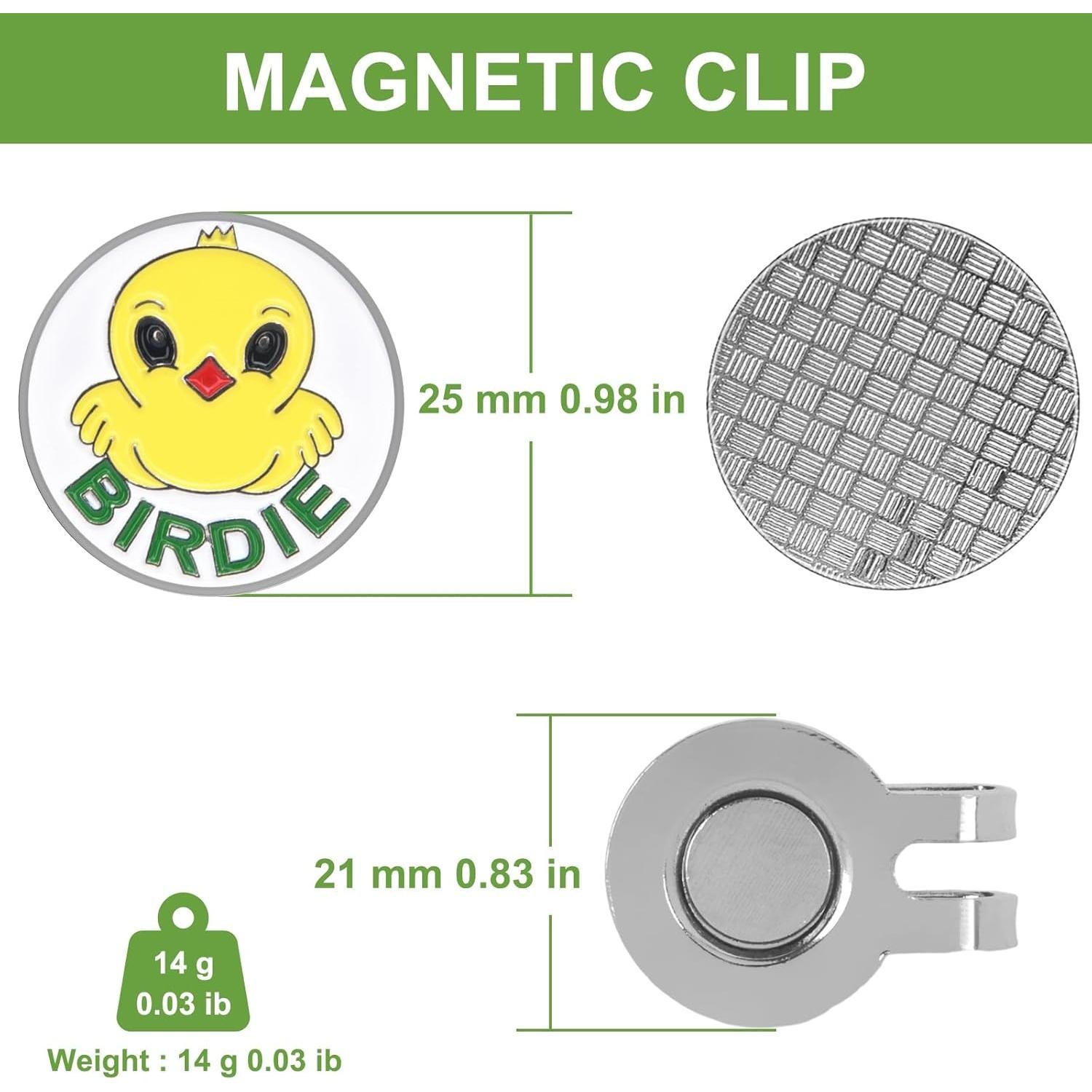 Marcador de Pelota de Golf ZZHAO con Clip Magnético 25 mm
