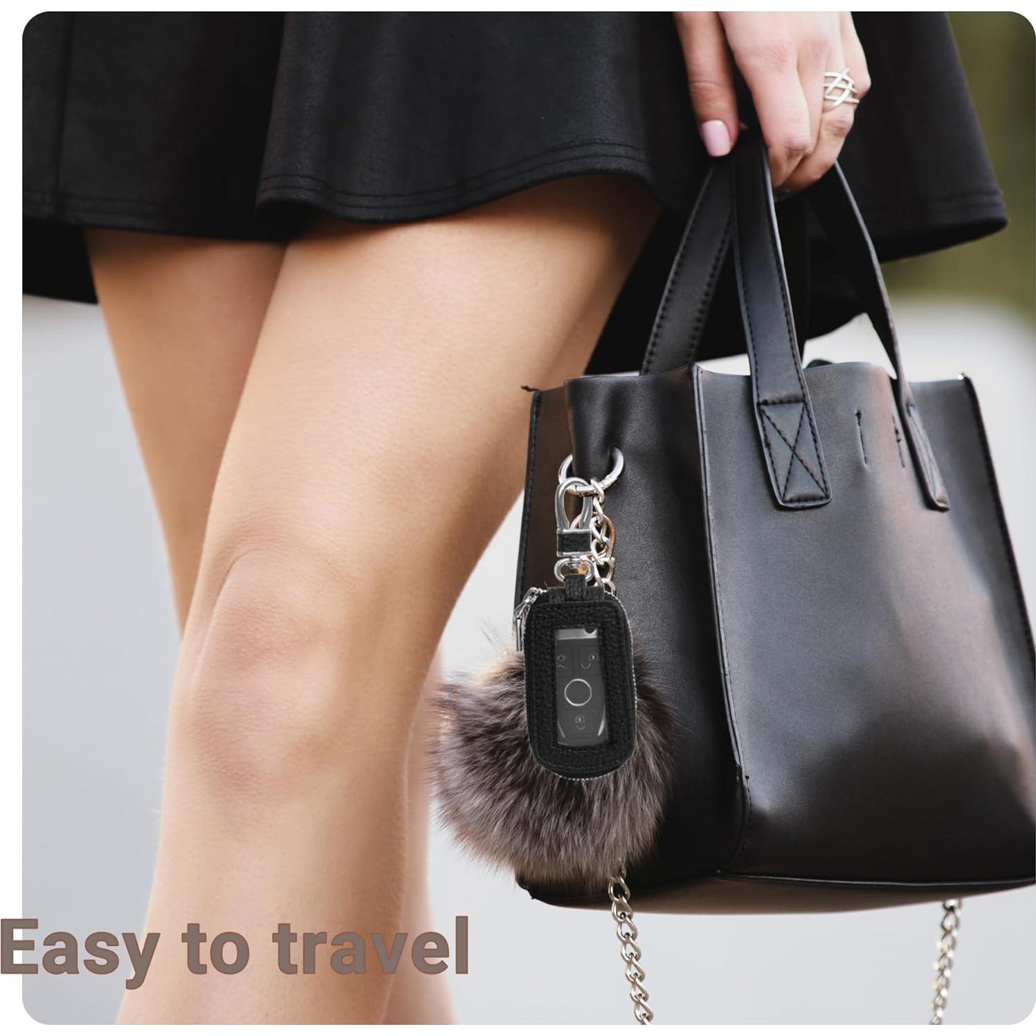 Funda de Llave de Cuero Yuoyar - Soporte Universal Negro