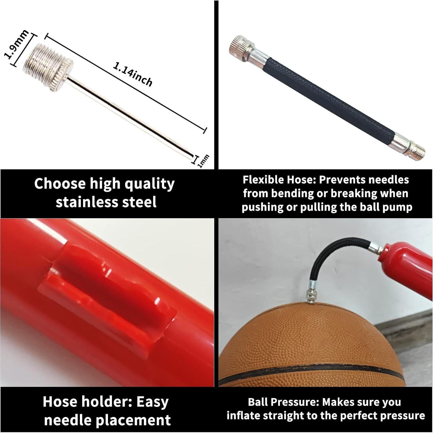 Bomba de Ejercicio de Mano IUDLHKK Doble Acción para Balones