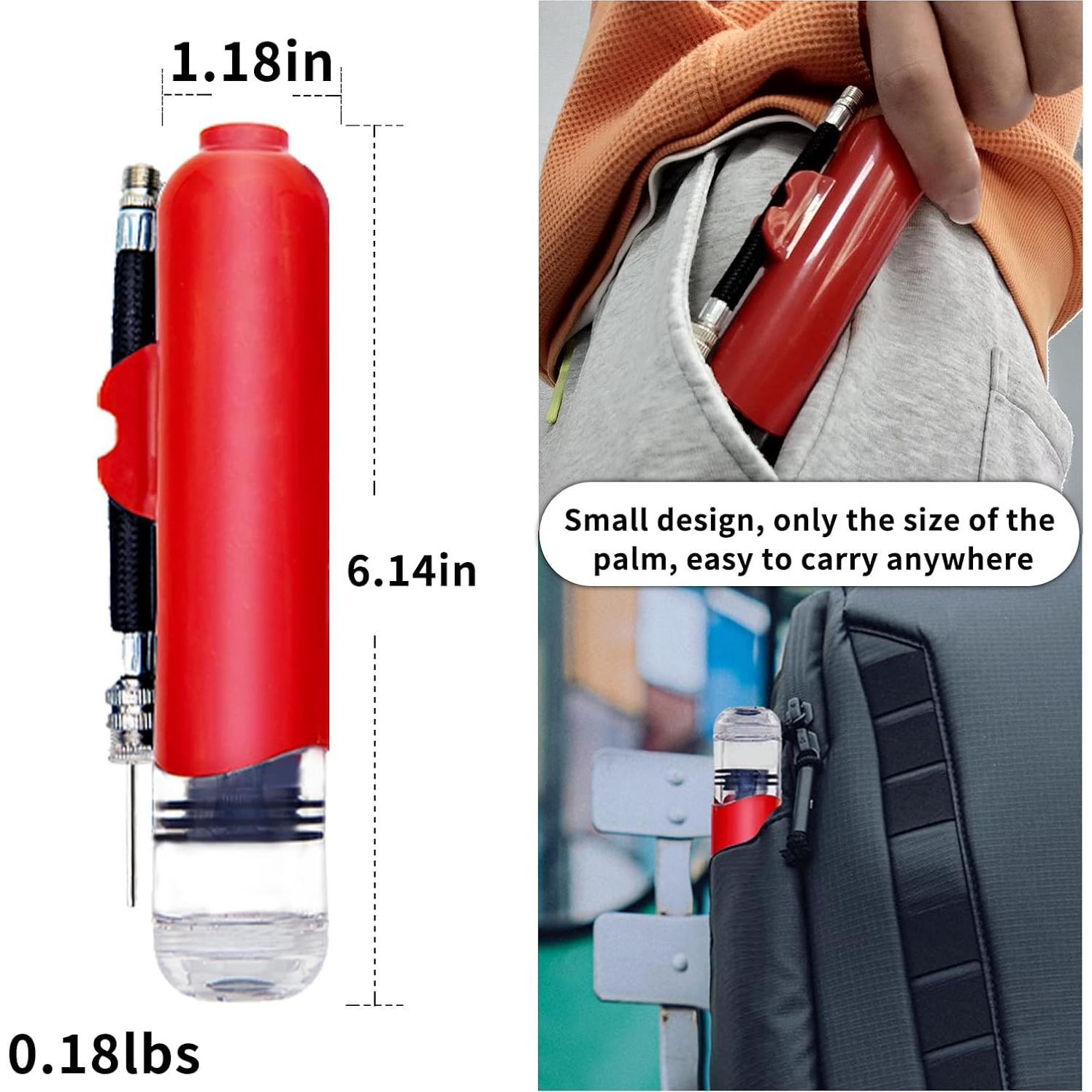 Bomba de Ejercicio de Mano IUDLHKK Doble Acción para Balones