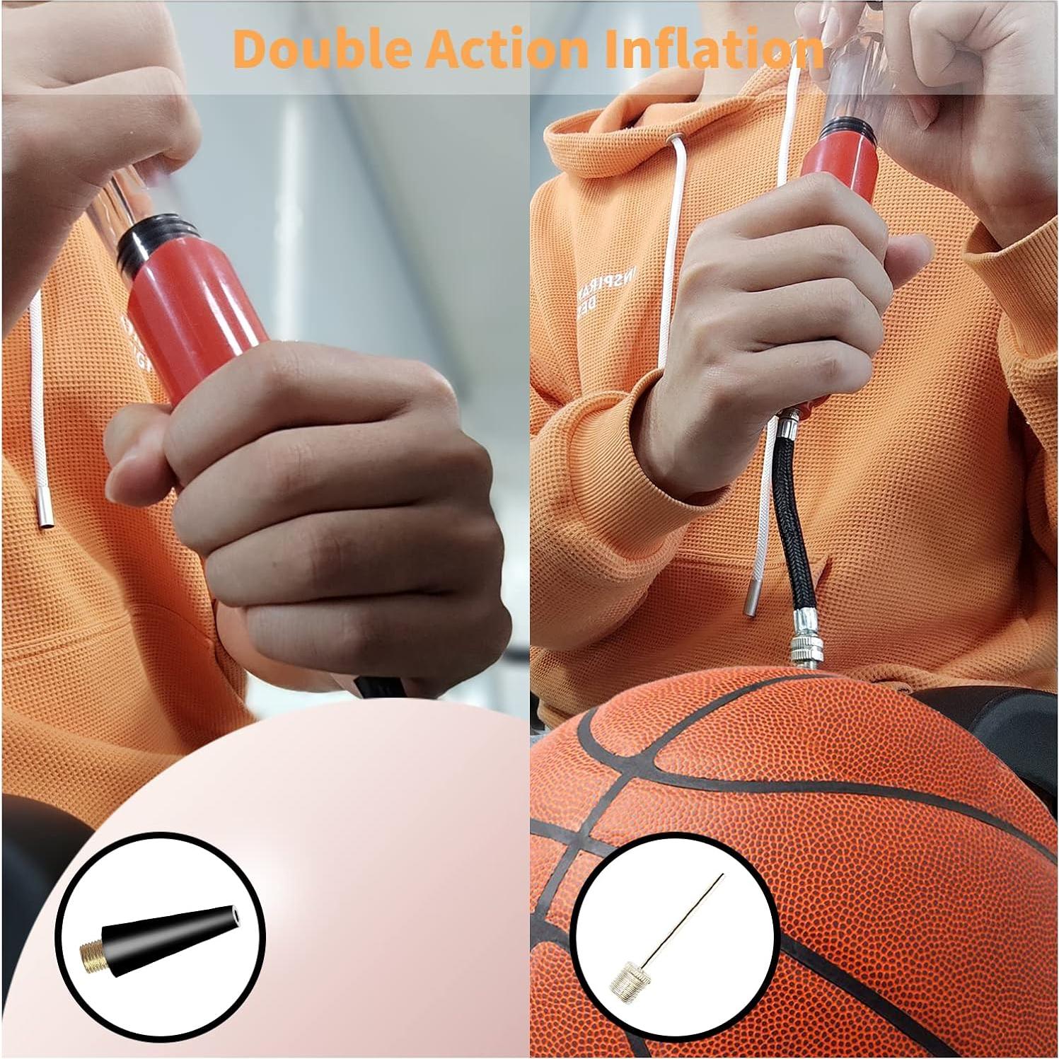 Bomba de Ejercicio de Mano IUDLHKK Doble Acción para Balones