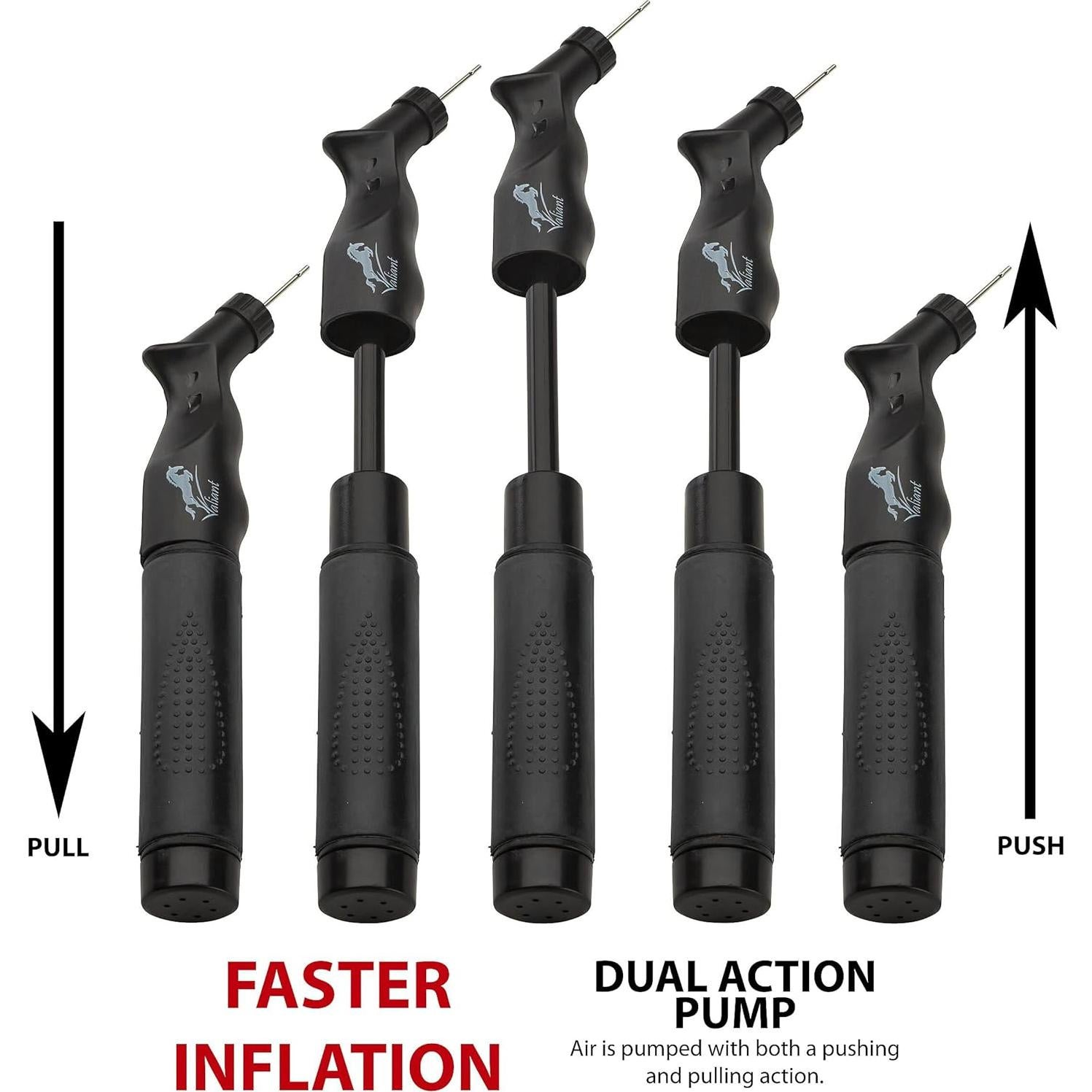 Bomba de Aire Valiant Manual Doble Acción para Balones