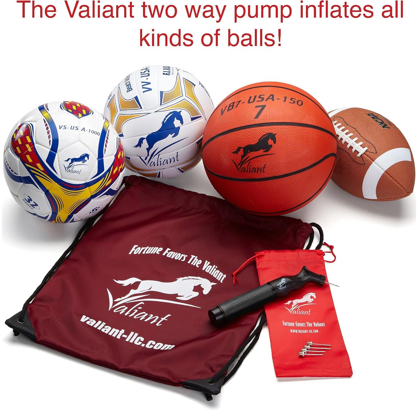 Bomba de Aire Valiant Manual Doble Acción para Balones