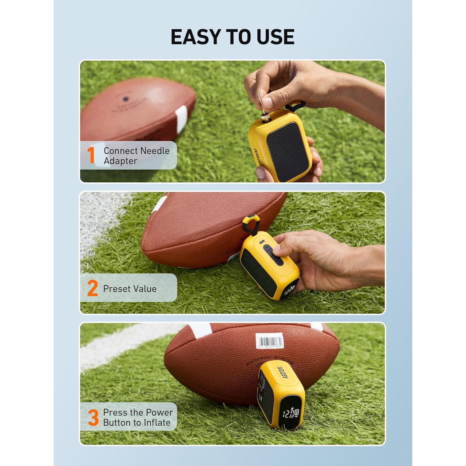 Bomba de Pelotas Eléctrica AstroAI - Inflación Rápida 6L/min