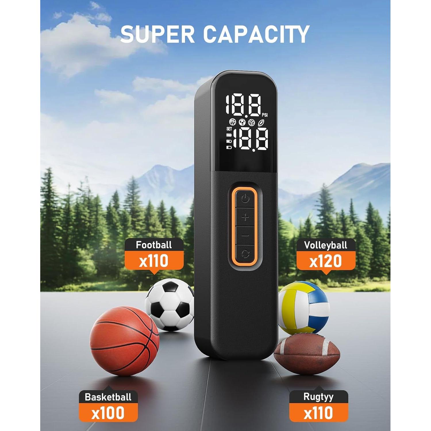 Bomba de Pelotas Eléctrica Pumptiva CZK-5692 con Pantalla LCD