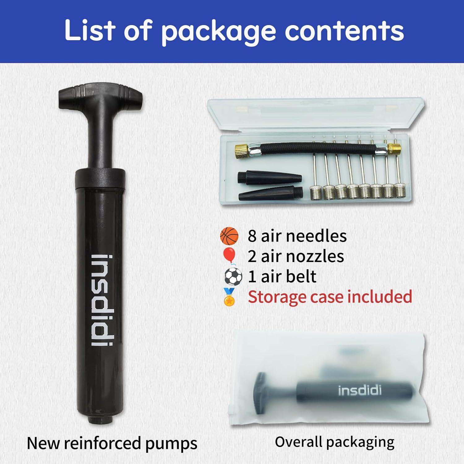 Bomba de Pelotas Manual YHP Pumpb con 8 Agujas y Manguera