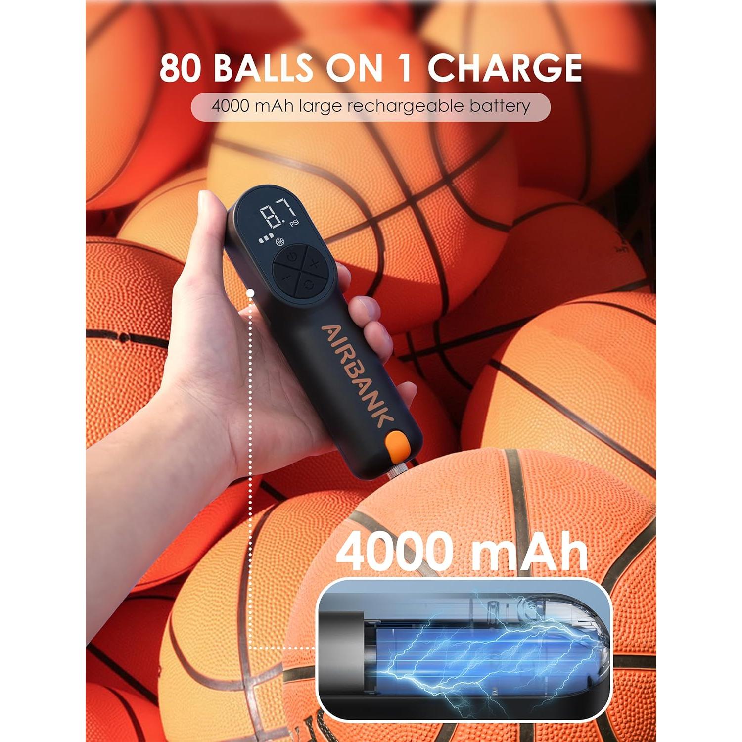 Bomba Eléctrica de Pelotas AIRBANK MAKO 4000mAh 20PSI