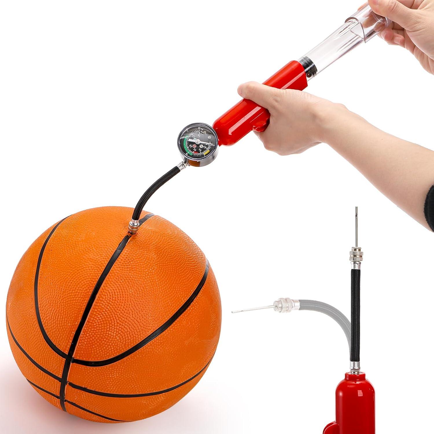 Bomba de Pelotas Lawei con Manómetro Doble Acción Roja