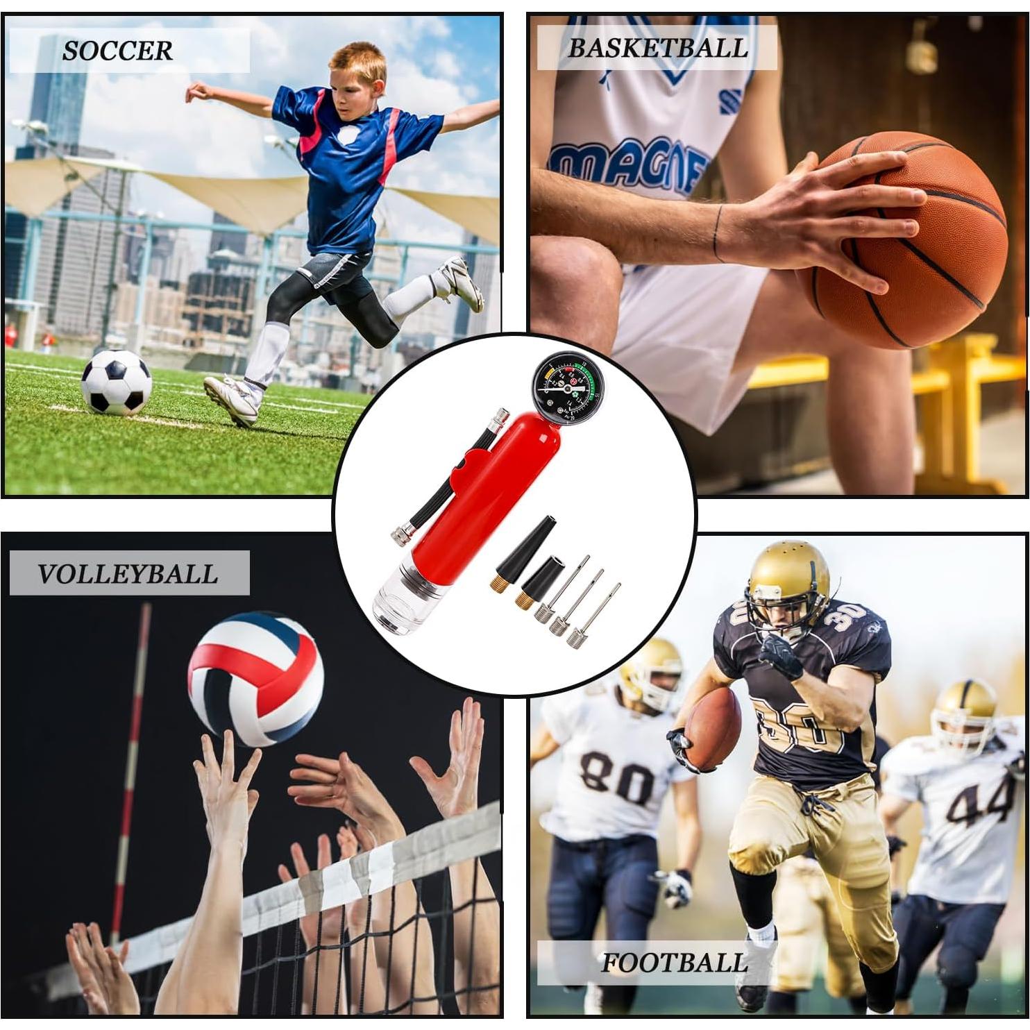 Bomba de Pelotas Lawei con Manómetro Doble Acción Roja