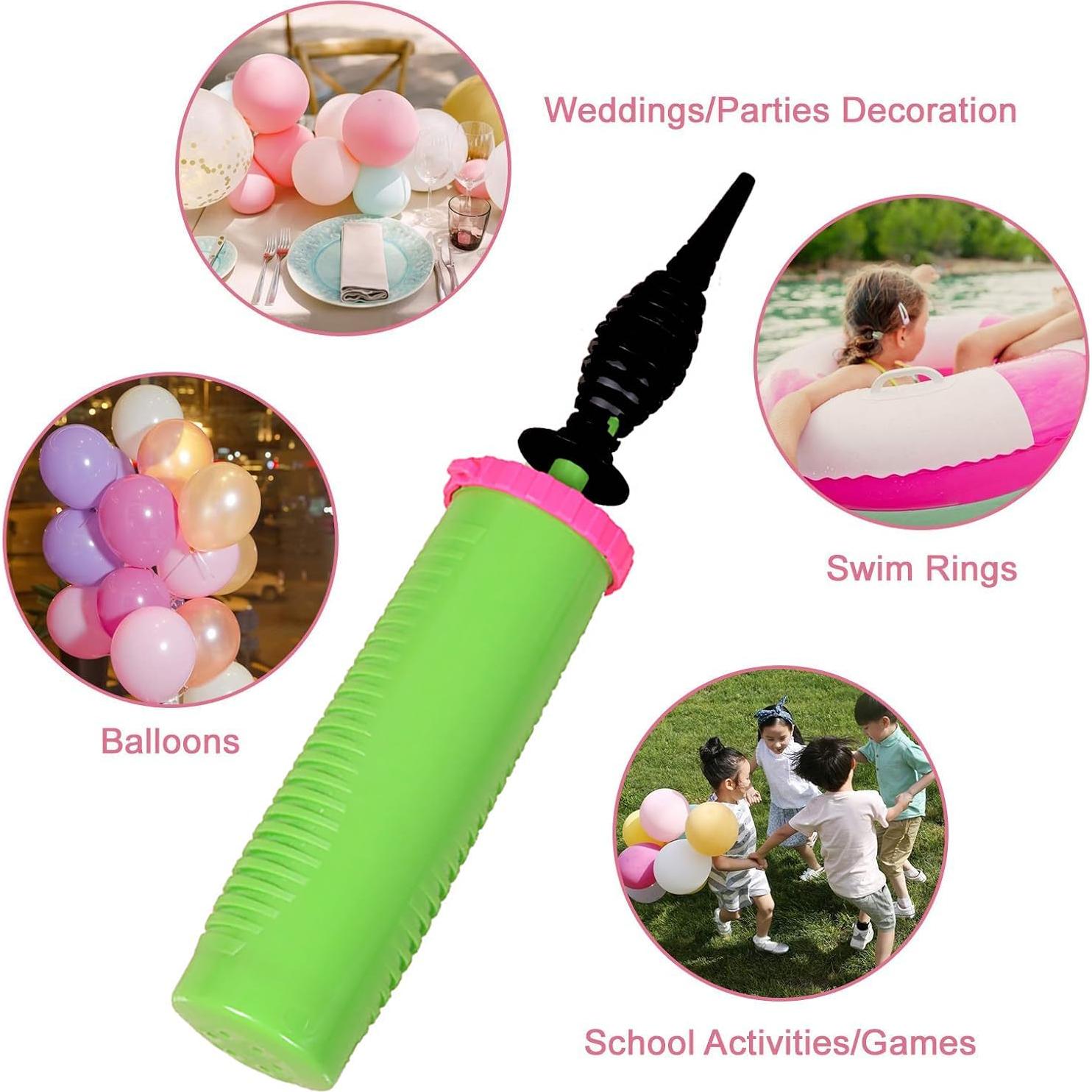 Bomba de Globo Manual Hdeoops Doble Acción Verde 30.48 cm