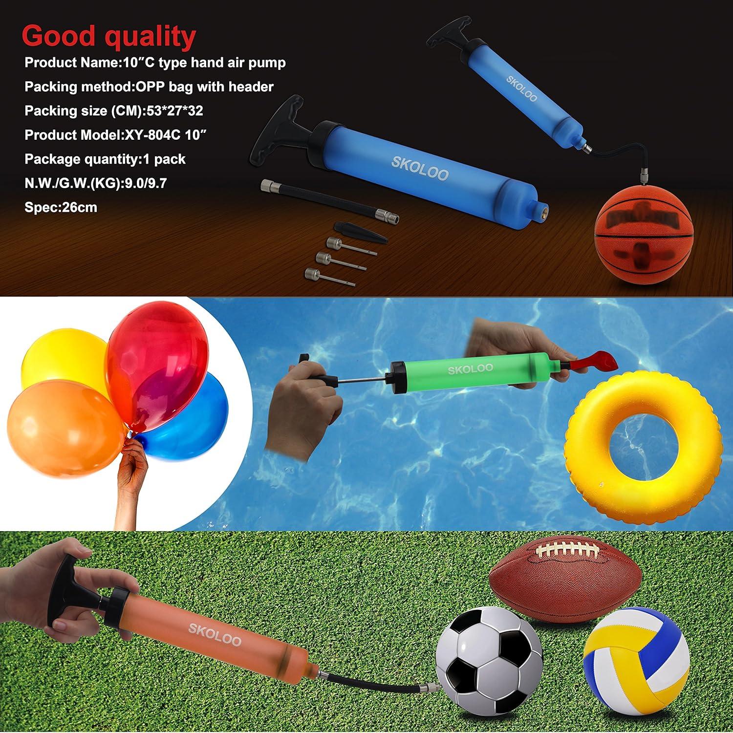 Bomba de Aire Manual SKOLOO 25.4 cm para Balones y Globos