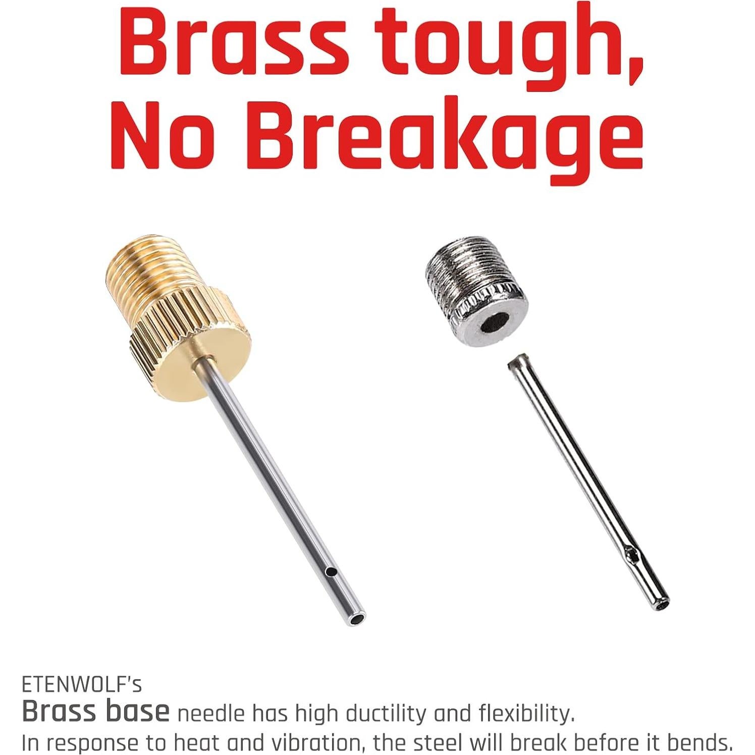 Agujas de Bomba de Aire ETENWOLF de Latón - 4 Unidades