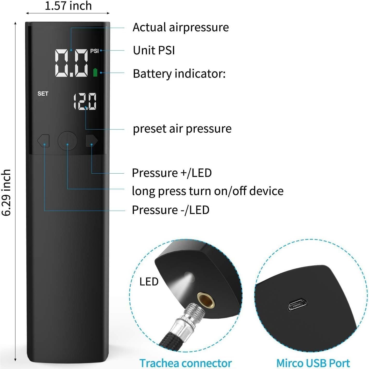 Bomba de Pelotas Eléctrica Pumteck AP1-P con Manómetro LCD