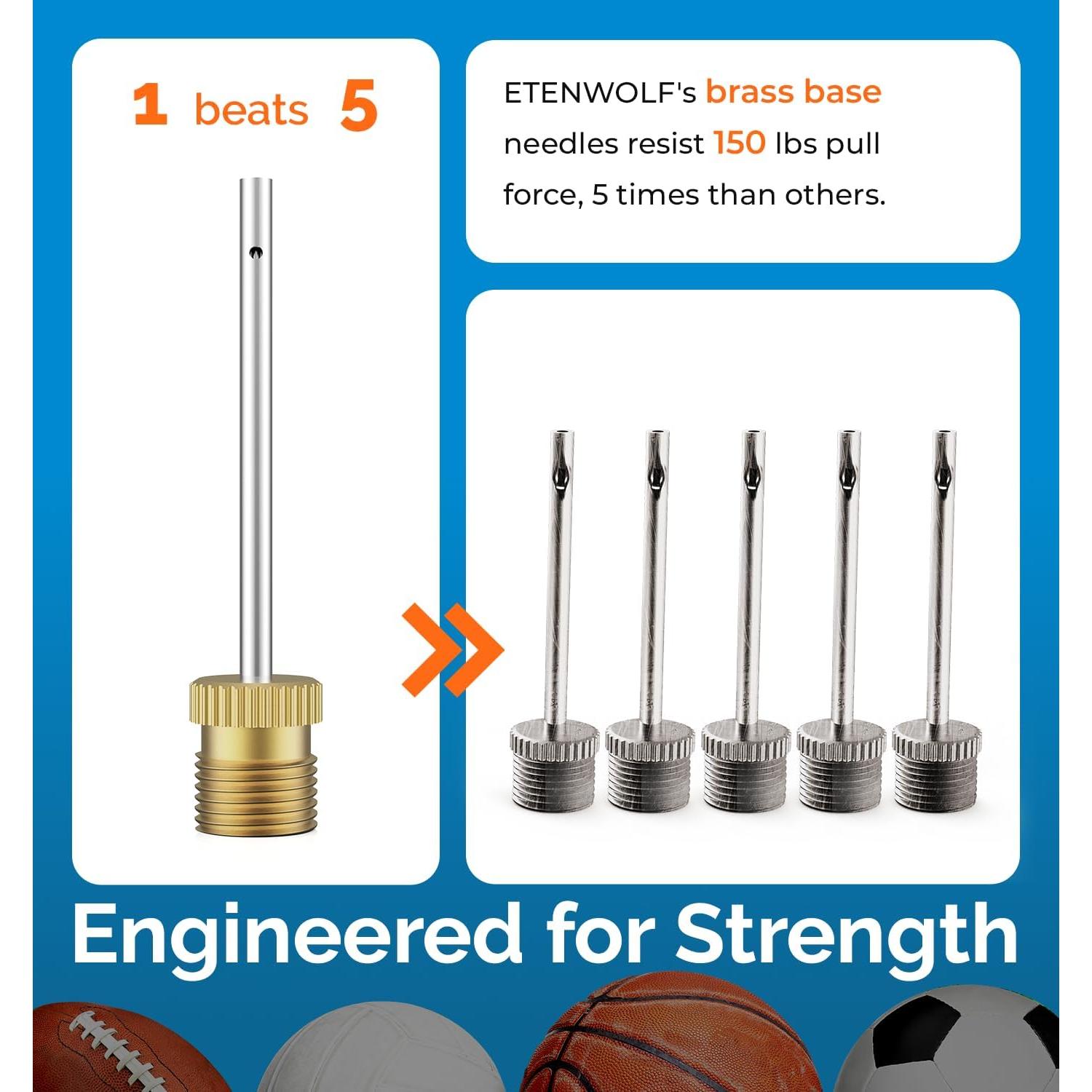 Agujas de Bomba de Aire ETENWOLF A102 - Paquete de 12 Piezas