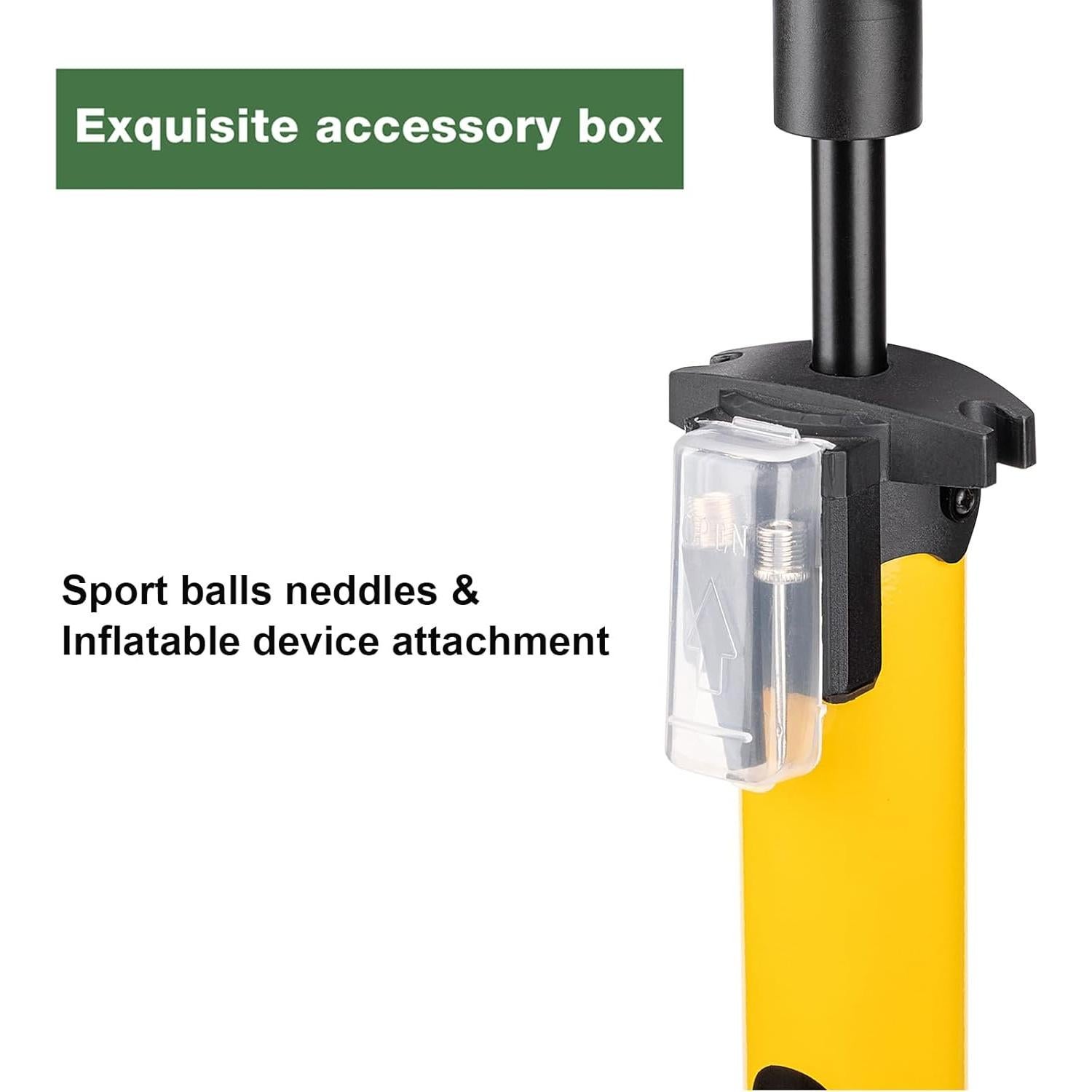 Bomba de Bicicleta CXWXC con Manómetro 160 PSI Amarillo