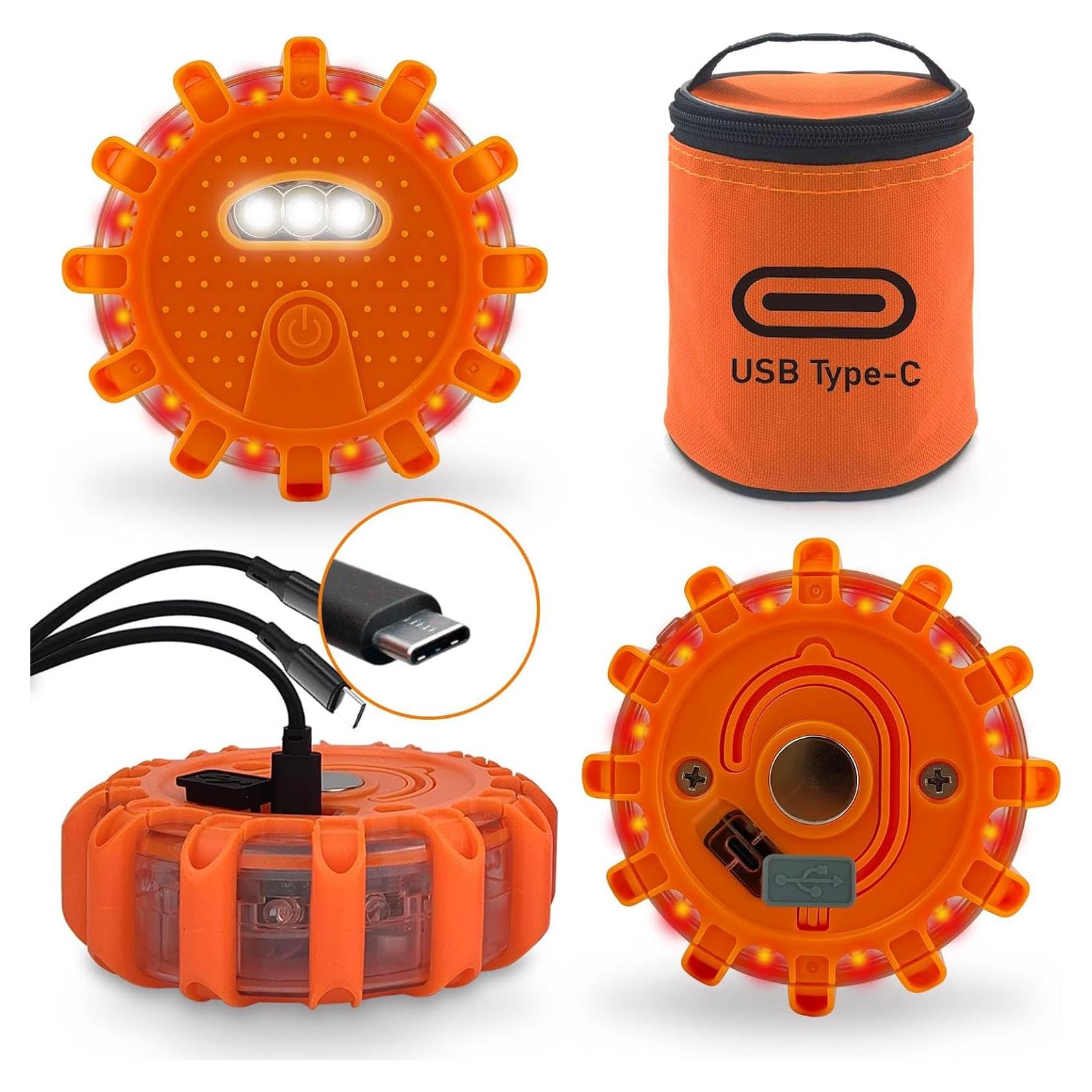 Luces de Emergencia LED Ecoangel 3 en 1 USB-C Recargables