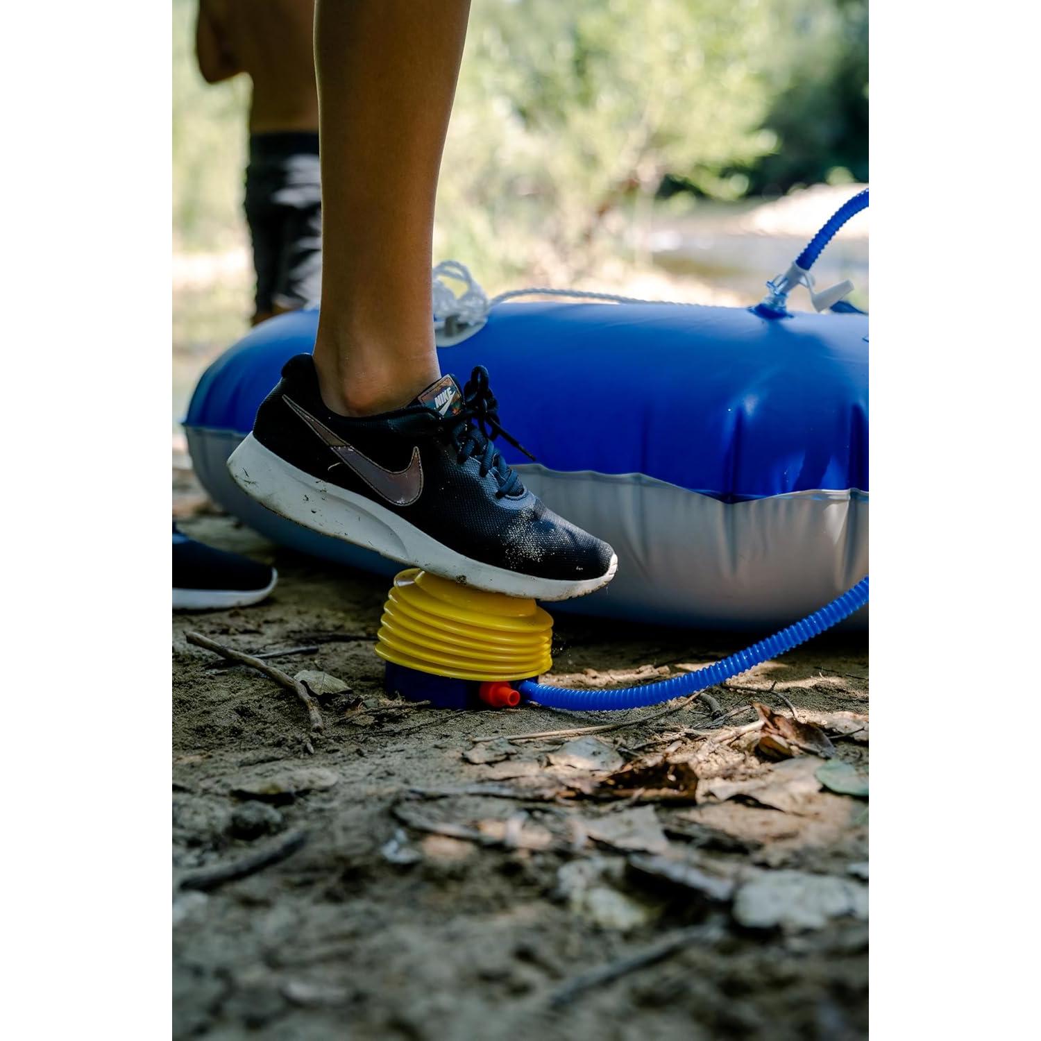 Bomba de pie de fuelle Stansport 430 amarilla