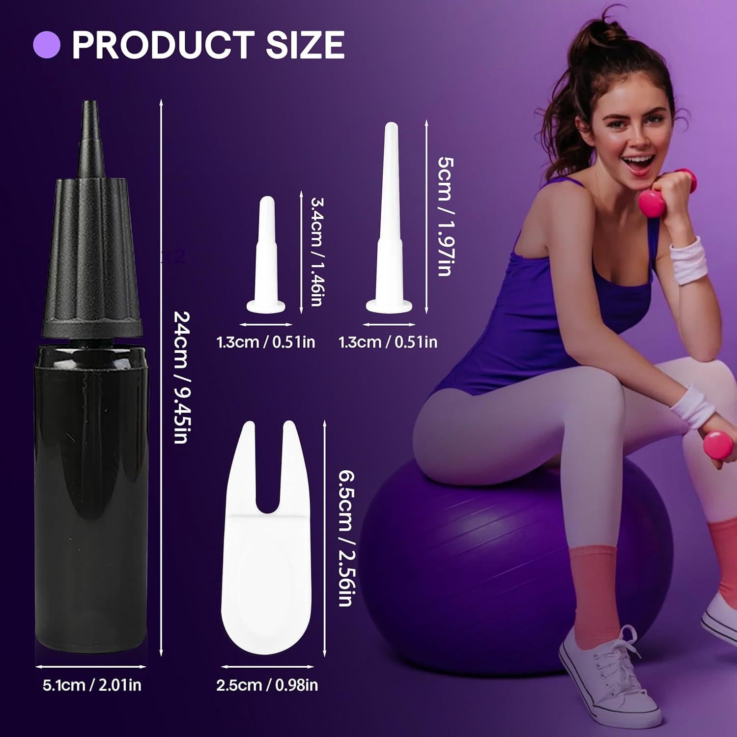 Kit de Bomba Manual Chaseroad para Pelotas de Ejercicio y Yoga